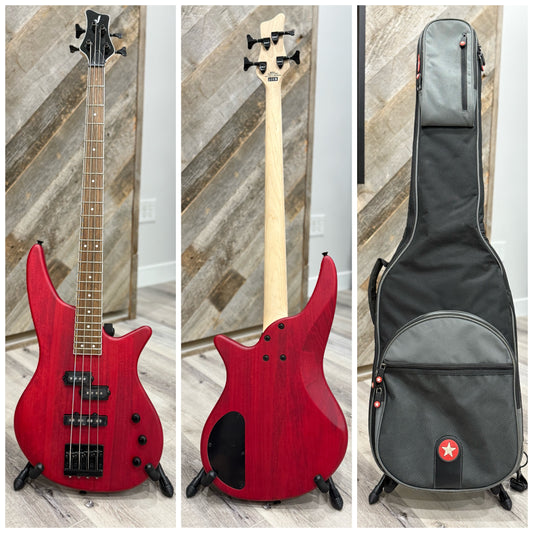 Jackson JS Series signed bass guitar after show in Hinckley MN